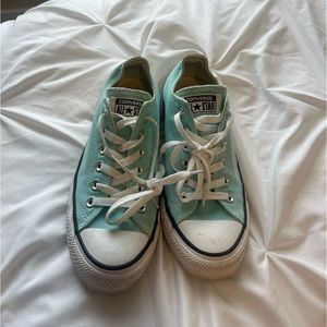 Turquoise blue converse. Women’s size 8